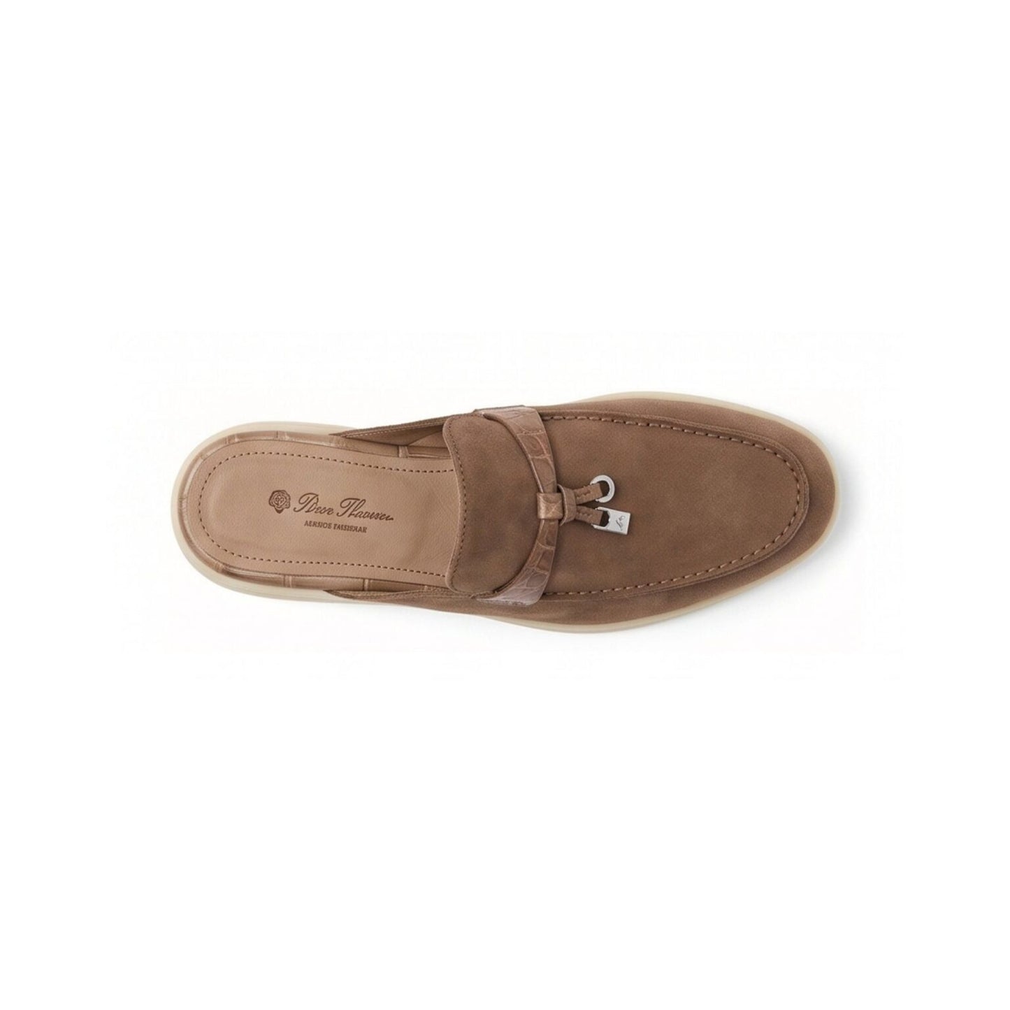 Loro Piana Charms Walk Babouche Loafer Suede Coffee