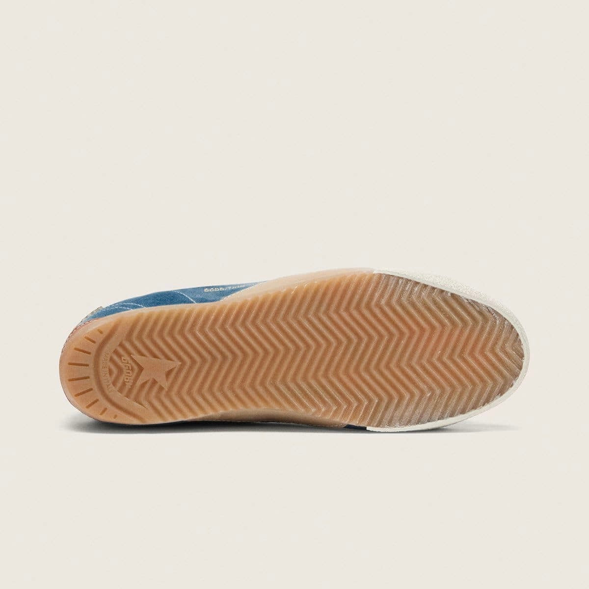 Golden Goose True-Star in teal suede with black star and cream heel tab(Women's)
