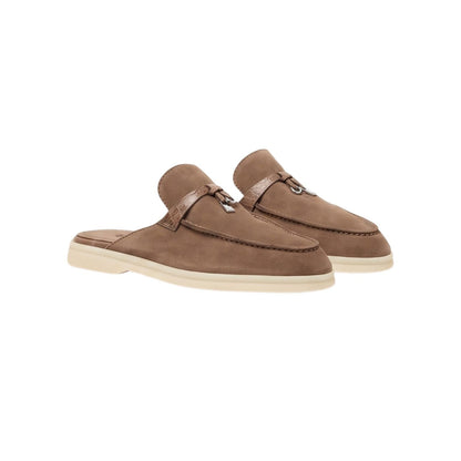 Loro Piana Charms Walk Babouche Loafer Suede Coffee