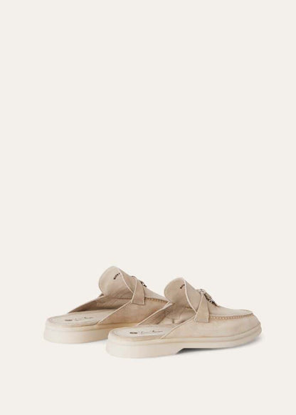 Loro Piana Charms Walk Babouche Loafer Suede Linen