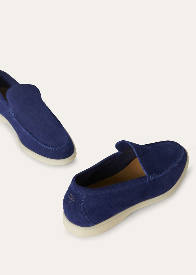Loro Piana Summer Walk Loafer Suede Indaco (W12S)
