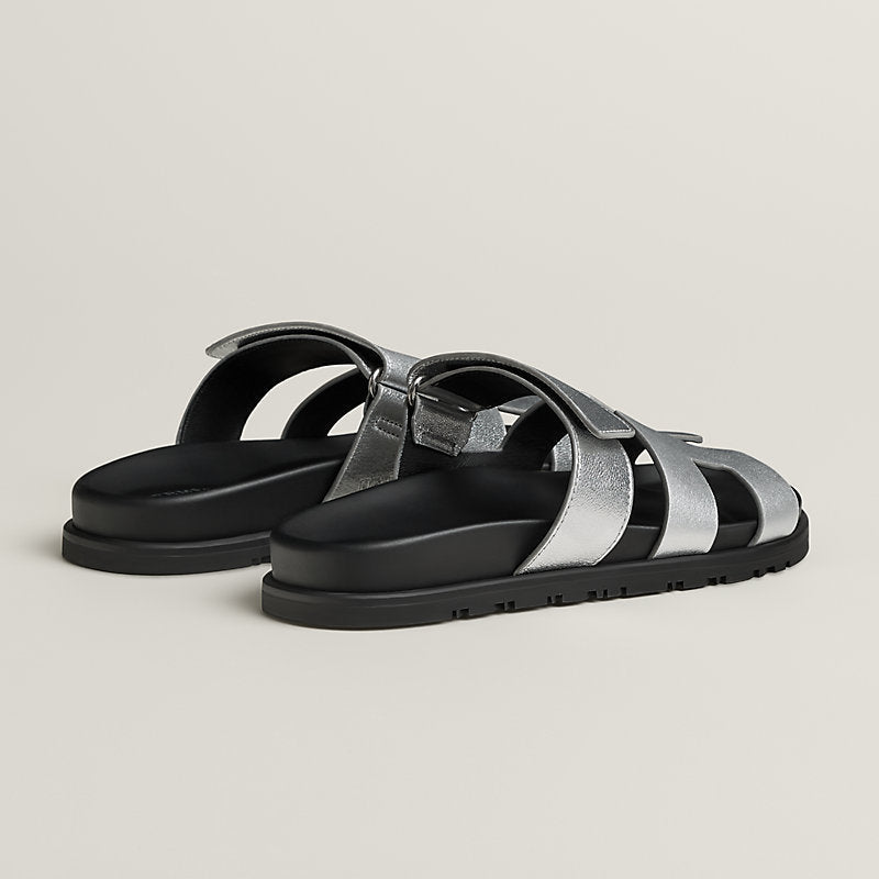 Hermes Chypre Sandals 'Gris Argenté'