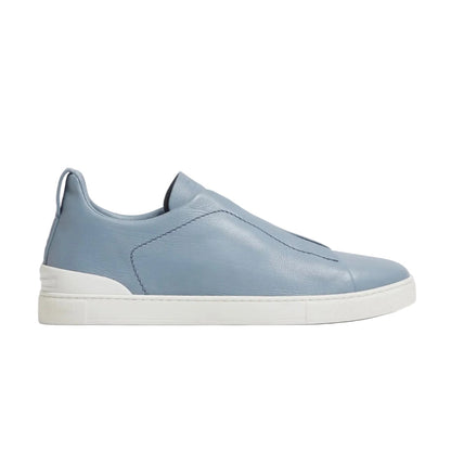 ZEGNA LIGHT BLUE TRIPLE STITCH™ SECONDSKIN SNEAKERS Light Blue