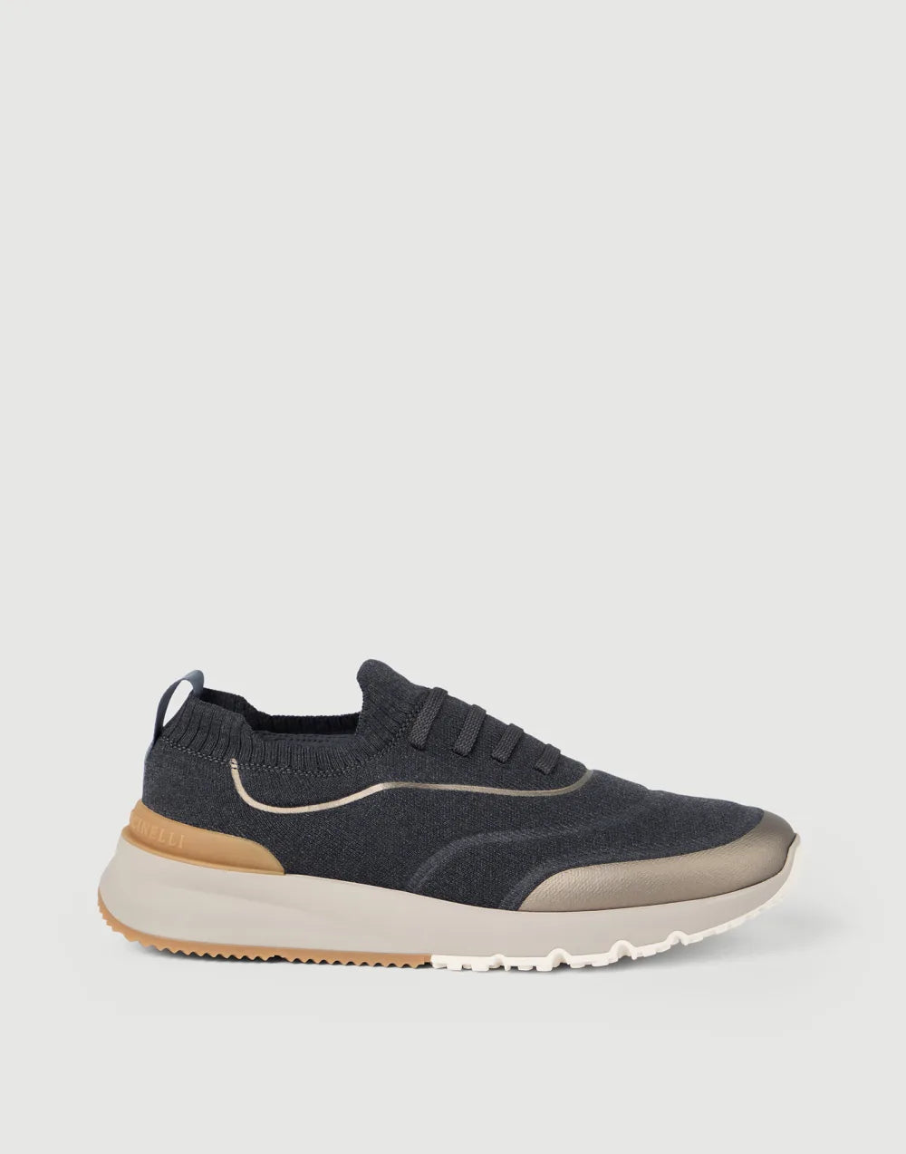Brunello Cucinelli Techno Cotton Knit Runners With Heat-Bonded Details Night
