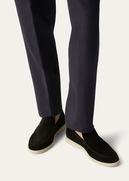Loro Piana Summer Walk Loafer Suede Black