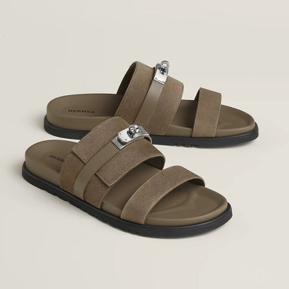 Hermes / Jackson sandal Étoupe