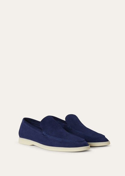 Loro Piana Summer Walk Loafer Suede Indaco (W12S)
