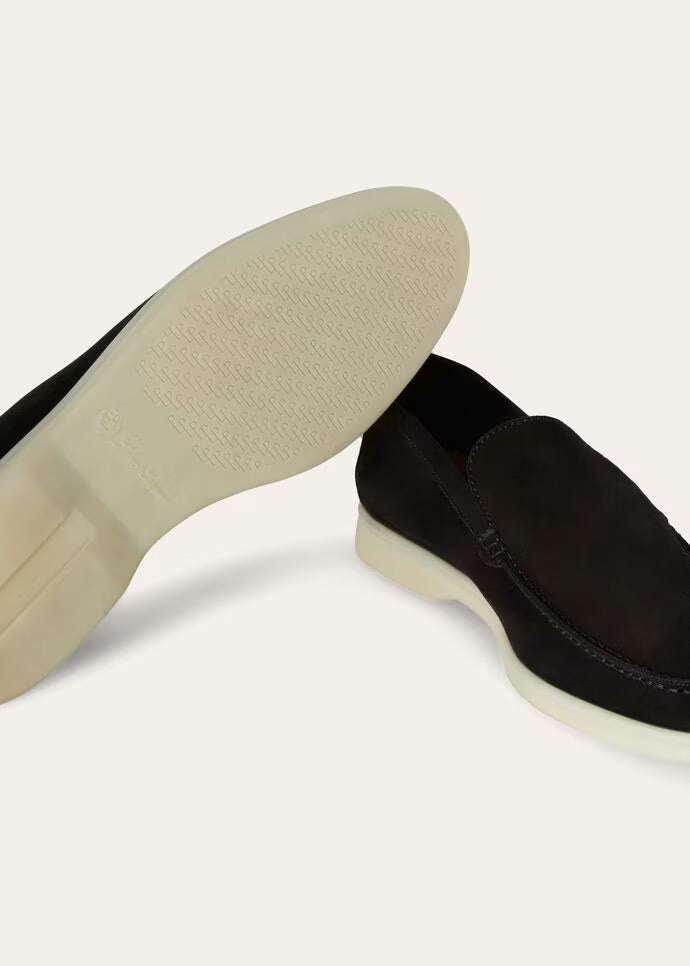Loro Piana Summer Walk Loafer Suede Black