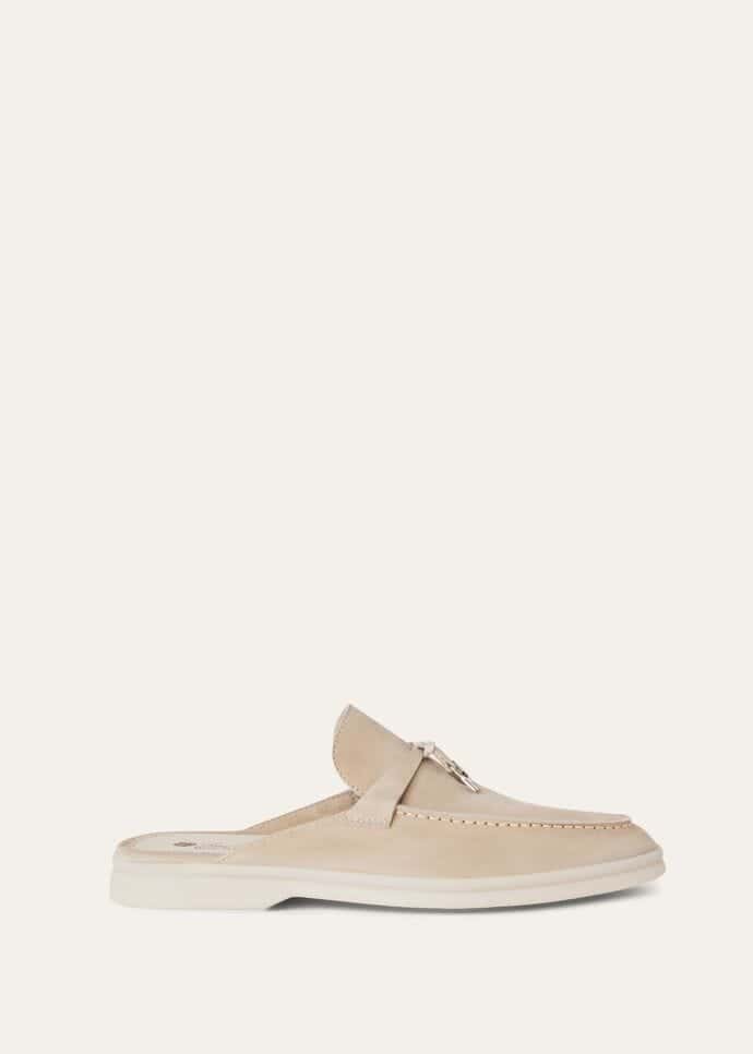 Loro Piana Charms Walk Babouche Loafer Suede Linen