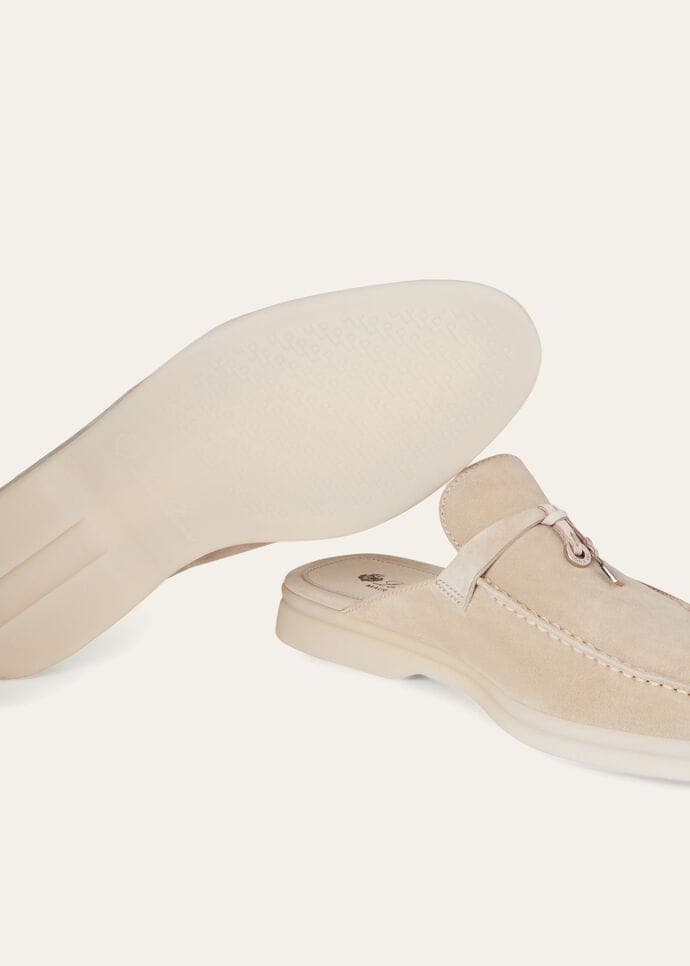 Loro Piana Charms Walk Babouche Loafer Suede Linen