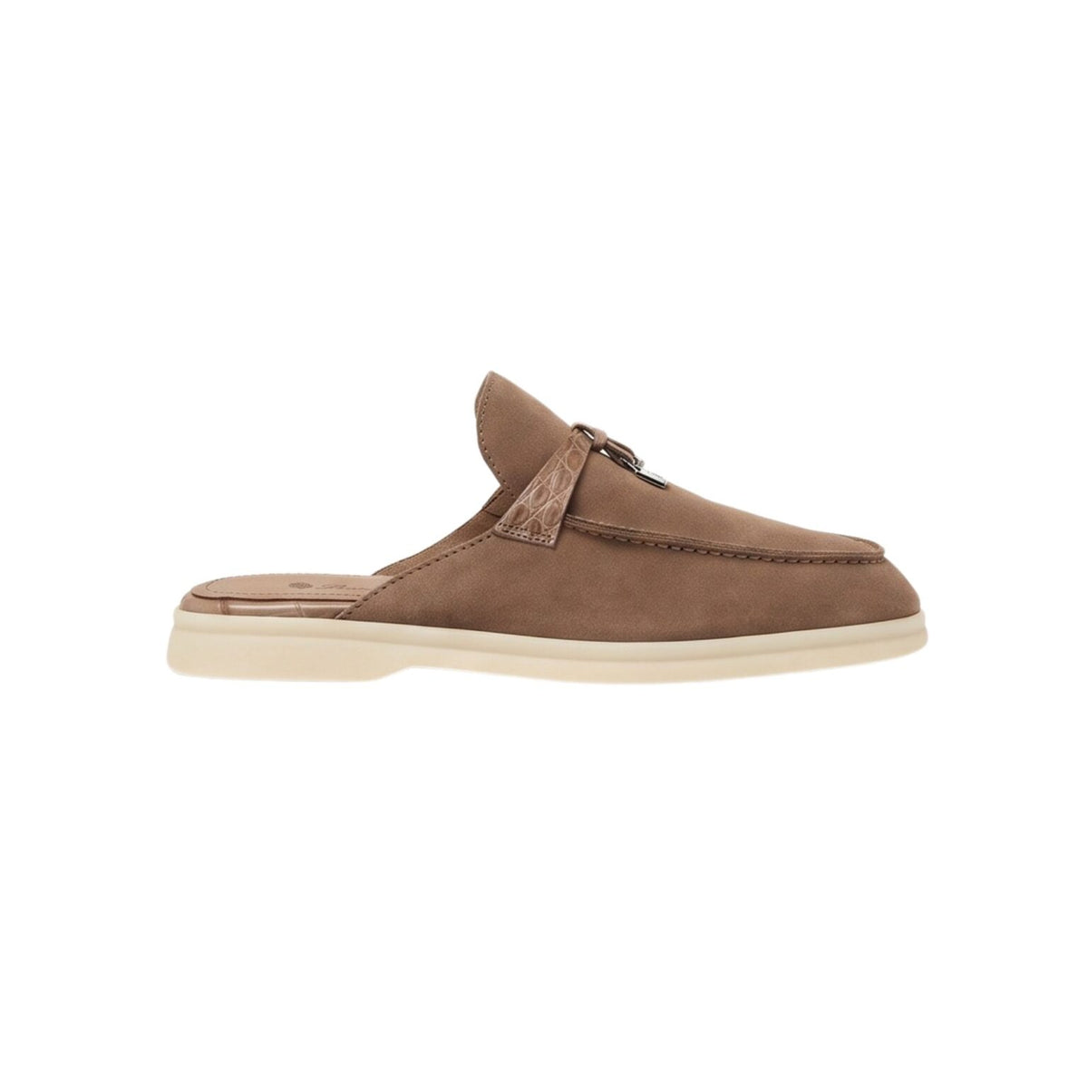 Loro Piana Charms Walk Babouche Loafer Suede Coffee