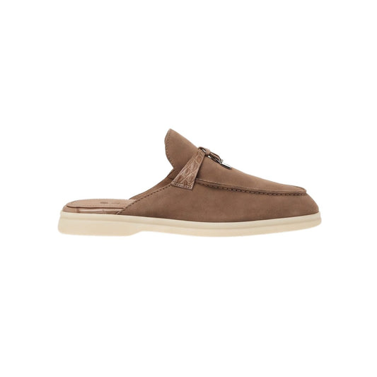 Loro Piana Charms Walk Babouche Loafer Suede Coffee