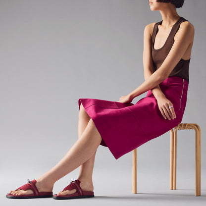 Hermes Empire sandal Rose / Lie De Vin