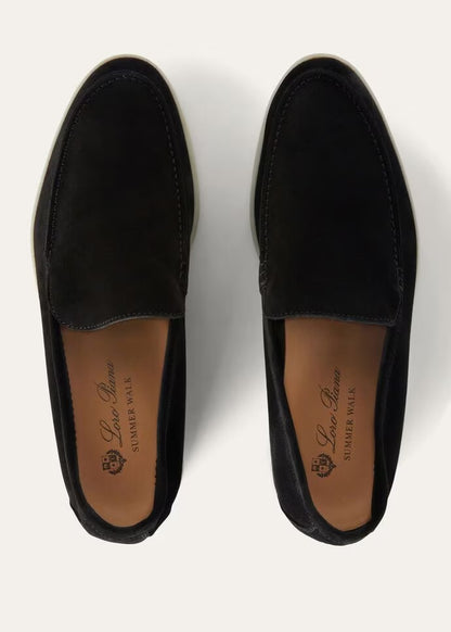 Loro Piana Summer Walk Loafer Suede Black
