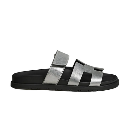 Hermes Chypre Sandals 'Gris Argenté'