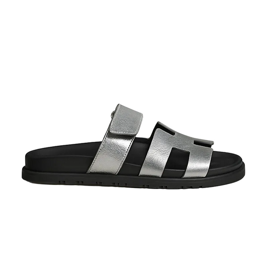 Hermes Chypre Sandals 'Gris Argenté'