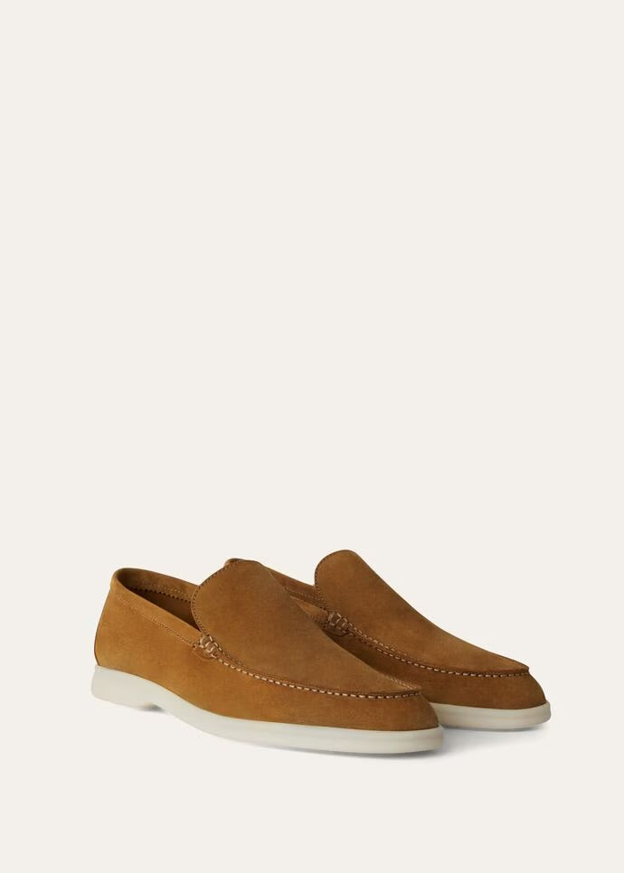 Loro Piana Summer Walk Loafer Suede Tan