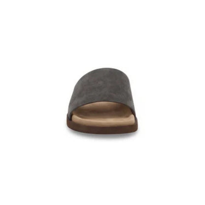 Brunello Cucinelli Suede Charcoal Grey Sandals
