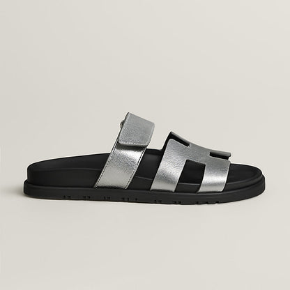 Hermes Chypre Sandals 'Gris Argenté'