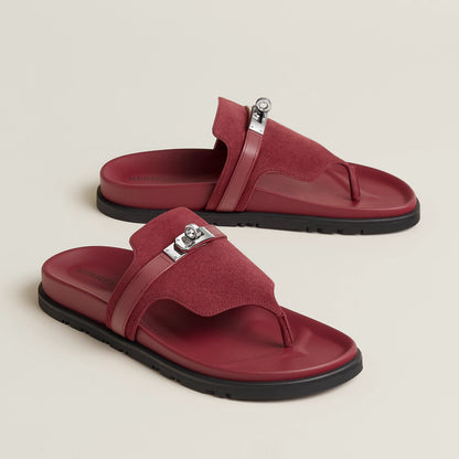 Hermes Empire sandal Rose / Lie De Vin