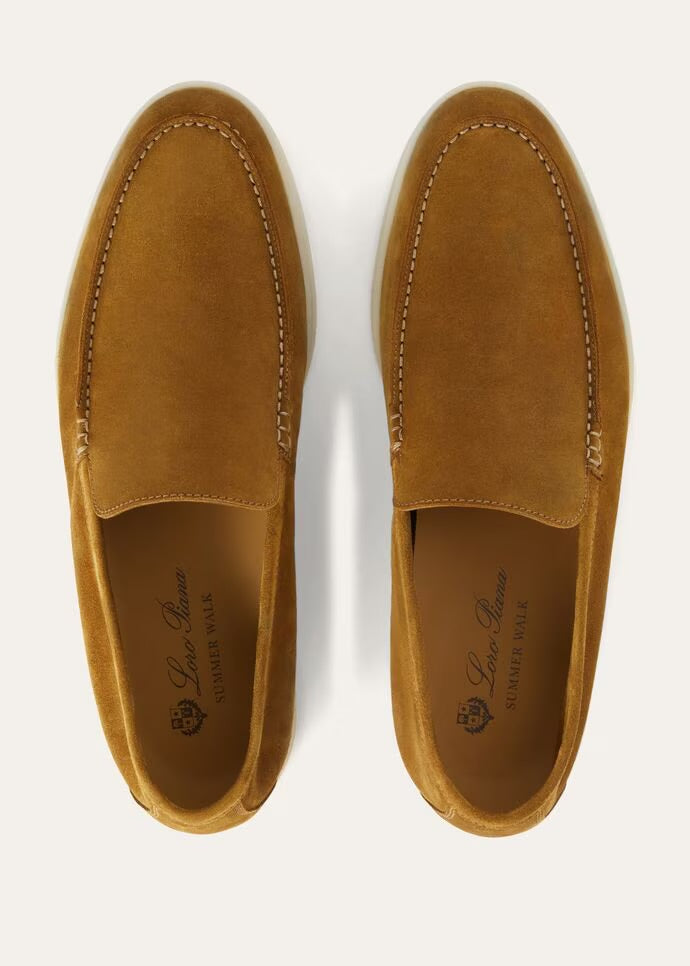 Loro Piana Summer Walk Loafer Suede Tan