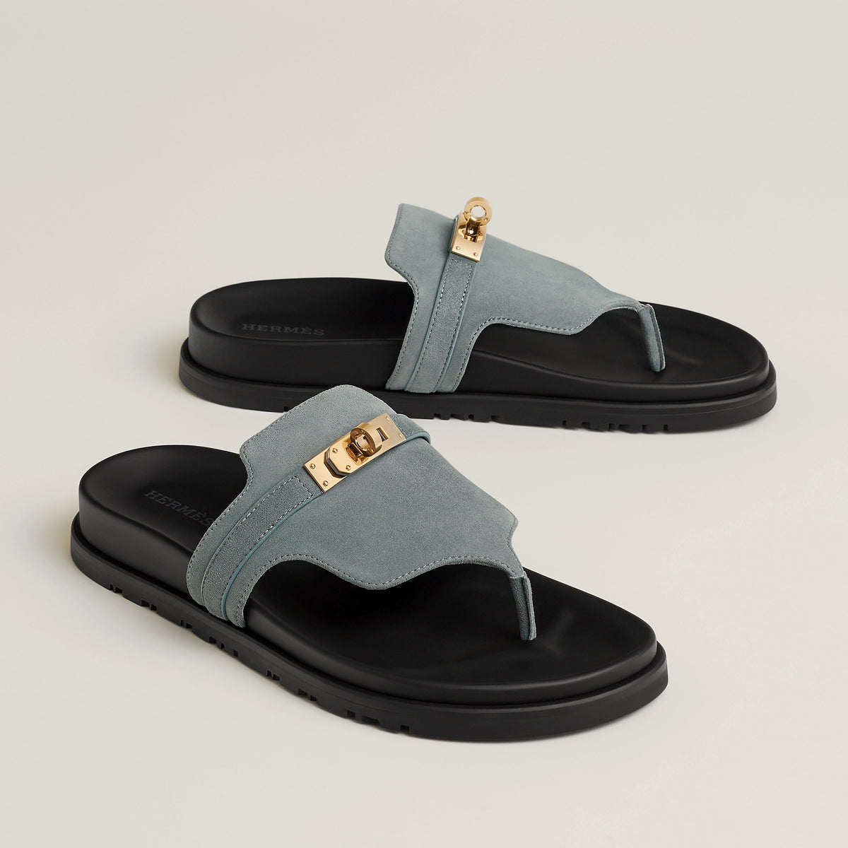 Hermes / Empire sandal Bleu Tonnerre
