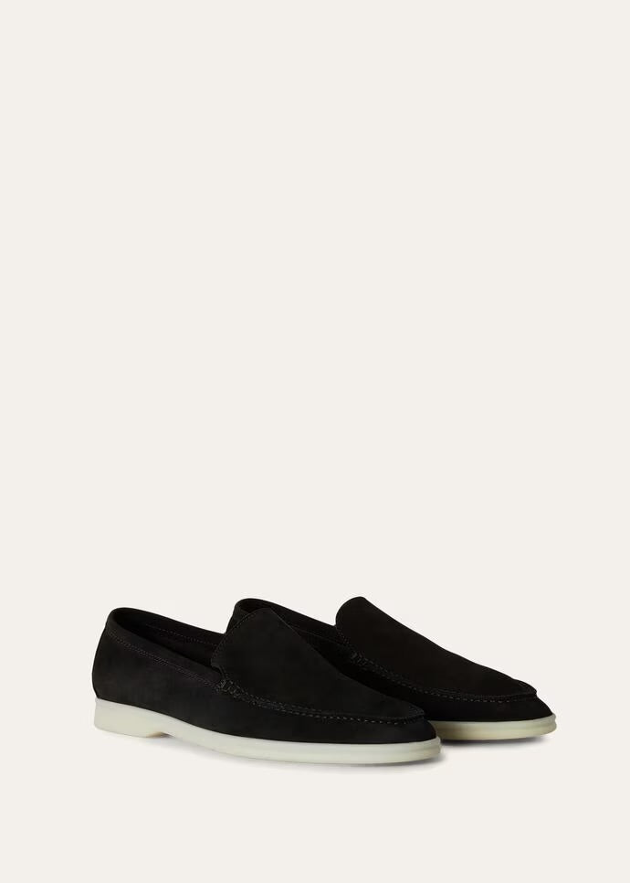 Loro Piana Summer Walk Loafer Suede Black
