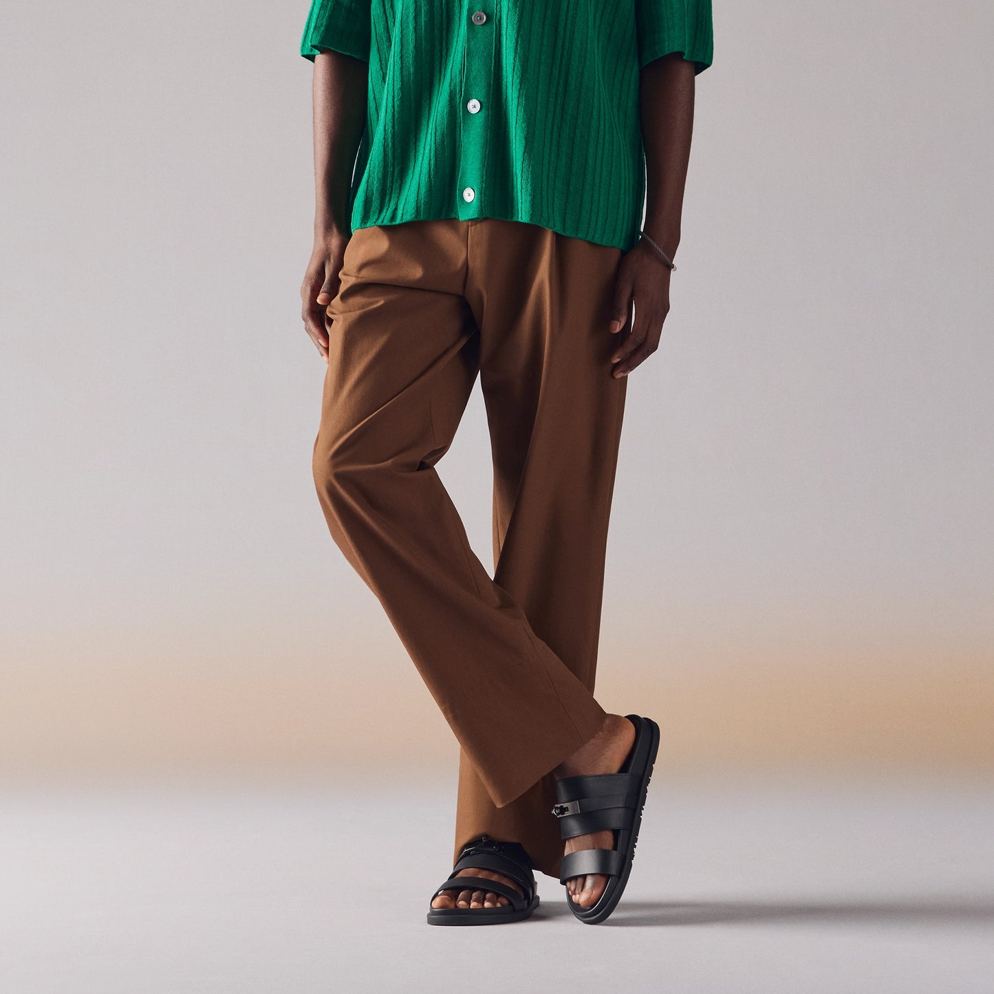 Hermes / Jackson sandal Noir
