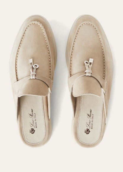 Loro Piana Charms Walk Babouche Loafer Suede Linen