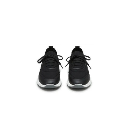 Brunello Cucinelli Techno Cotton Knit Runners With Heat-Bonded Details Black