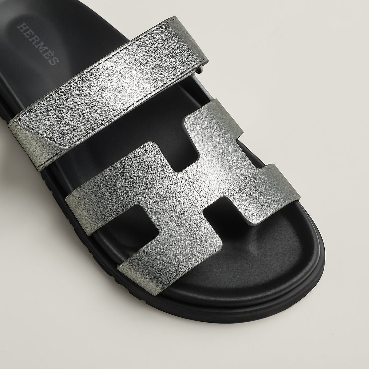 Hermes Chypre Sandals 'Gris Argenté'