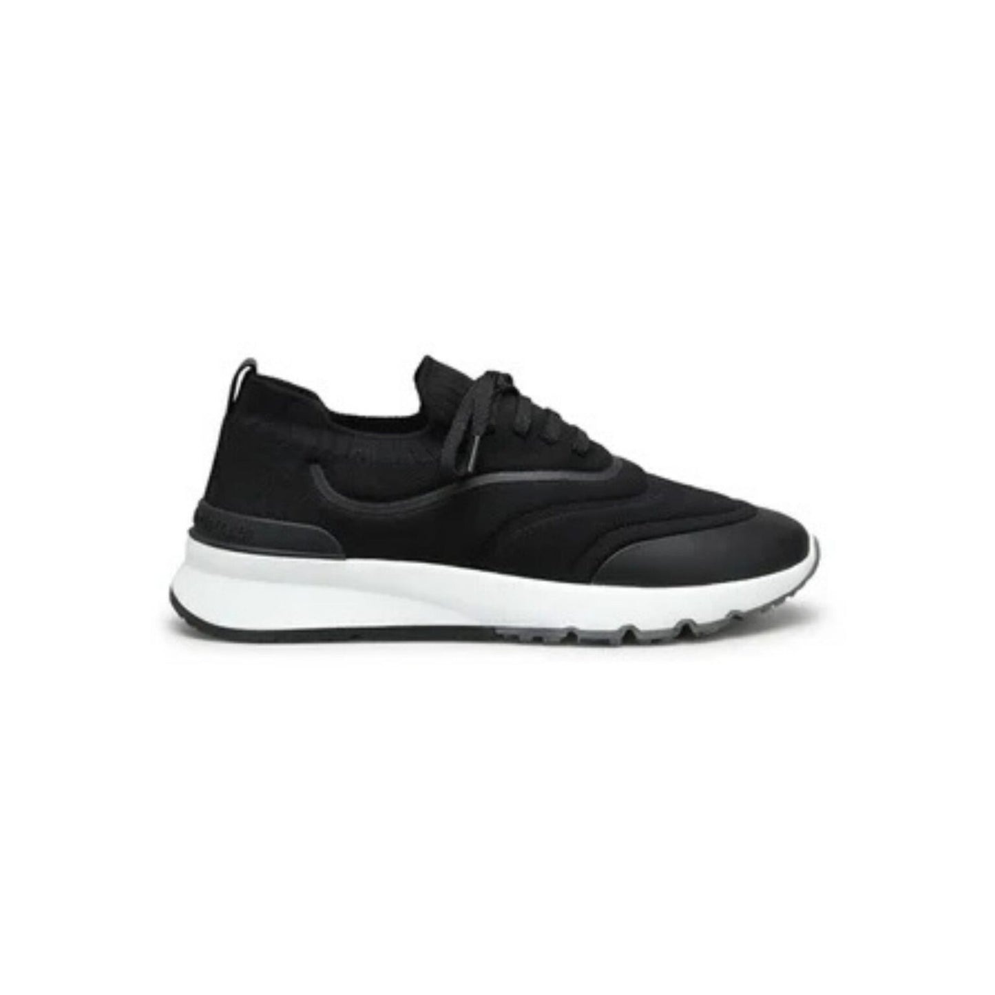 Brunello Cucinelli Techno Cotton Knit Runners With Heat-Bonded Details Black