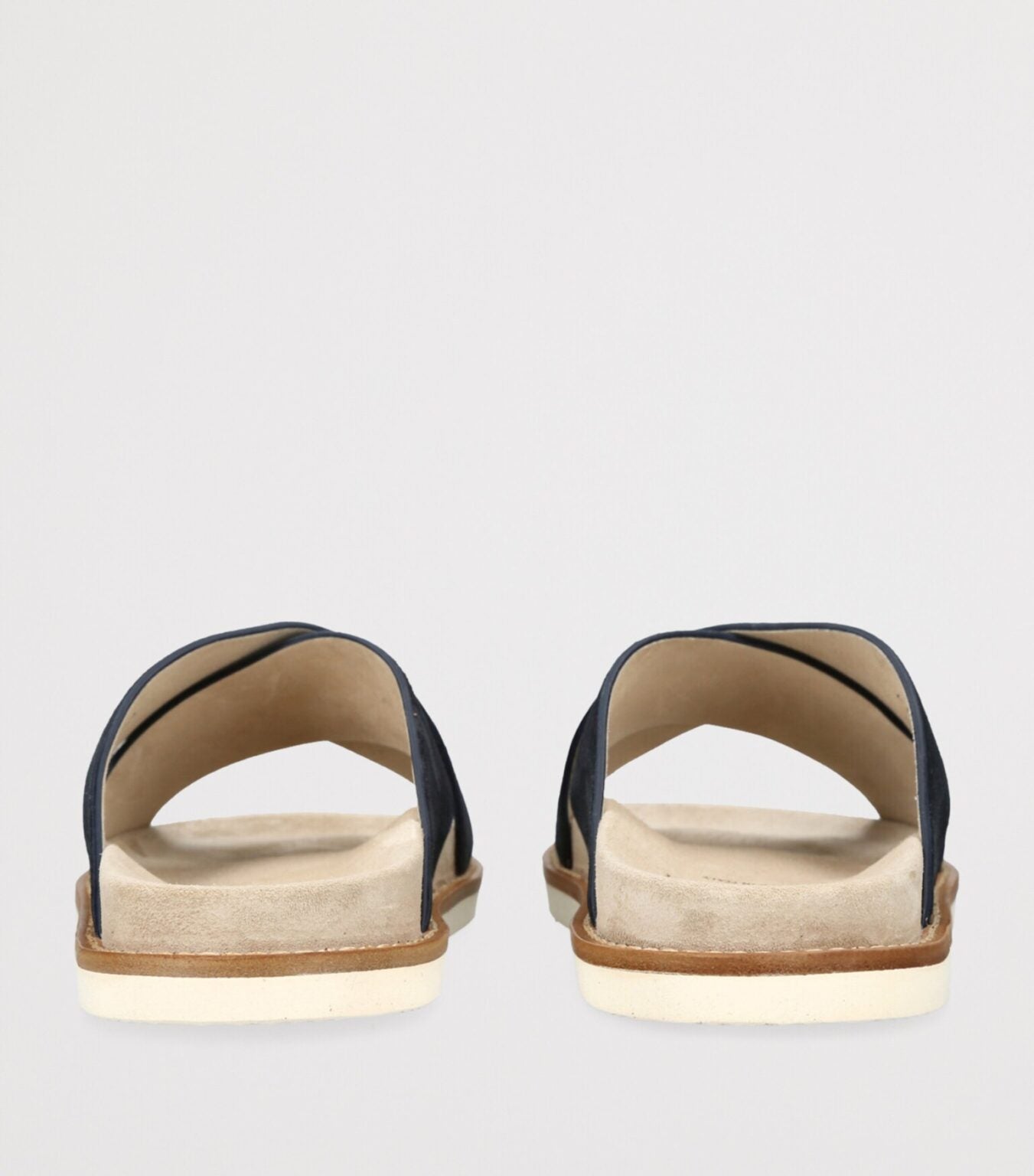 Brunello Cucinelli Black Suede Crossover Sandals
