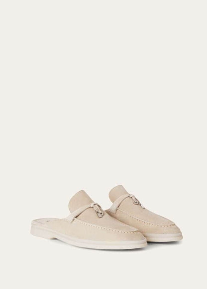 Loro Piana Charms Walk Babouche Loafer Suede Linen
