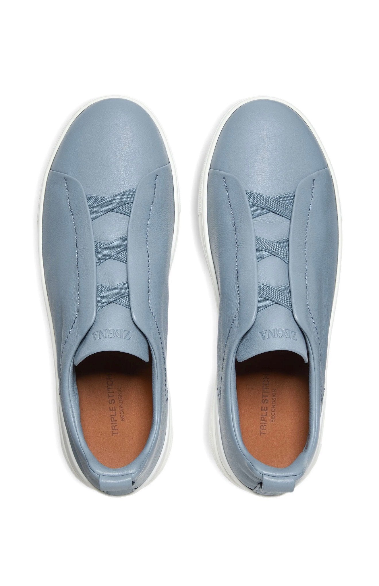 Zegna Triple Stitch™ Light Blue Sneakers