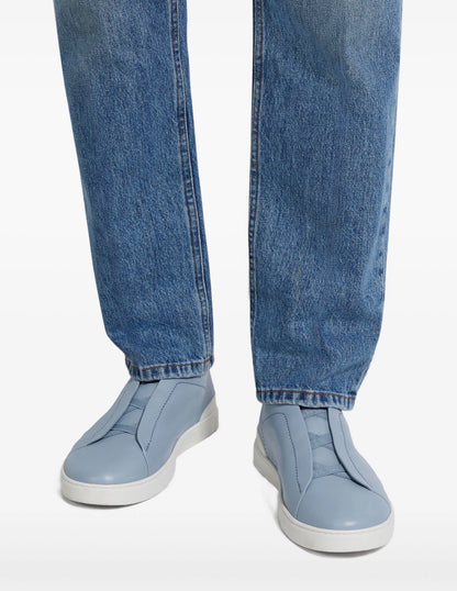Zegna Triple Stitch™ Light Blue Sneakers