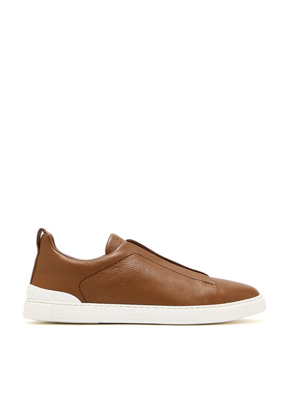 ALMOND BROWN TRIPLE STITCH™ SECONDSKIN SNEAKERS