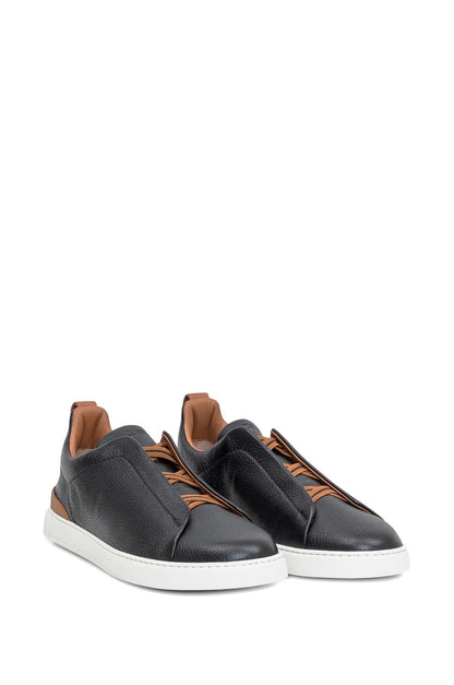 BLACK DEERSKIN TRIPLE STITCH™ SNEAKERS