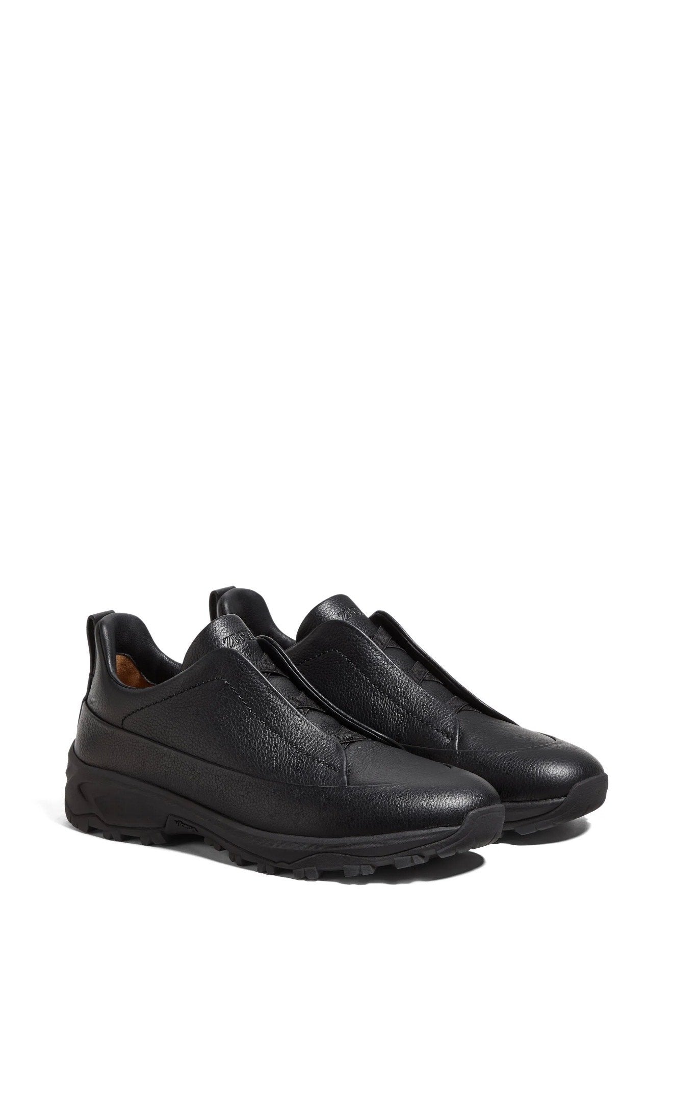 BLACK LEATHER TRIPLE STITCH™ MONTE SNEAKERS