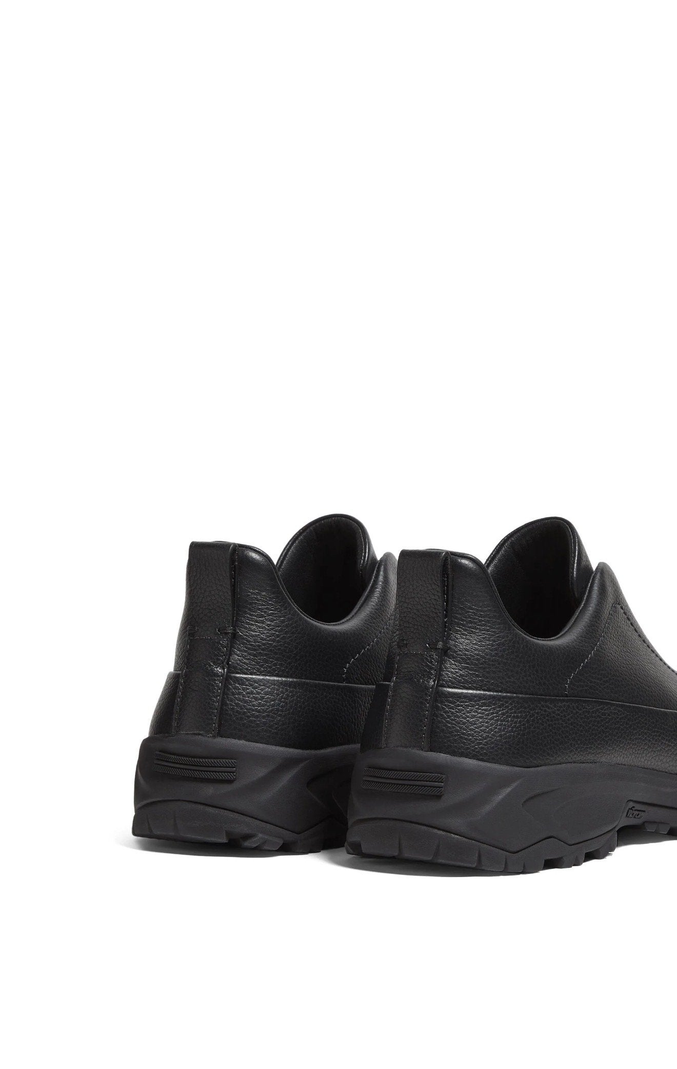 BLACK LEATHER TRIPLE STITCH™ MONTE SNEAKERS