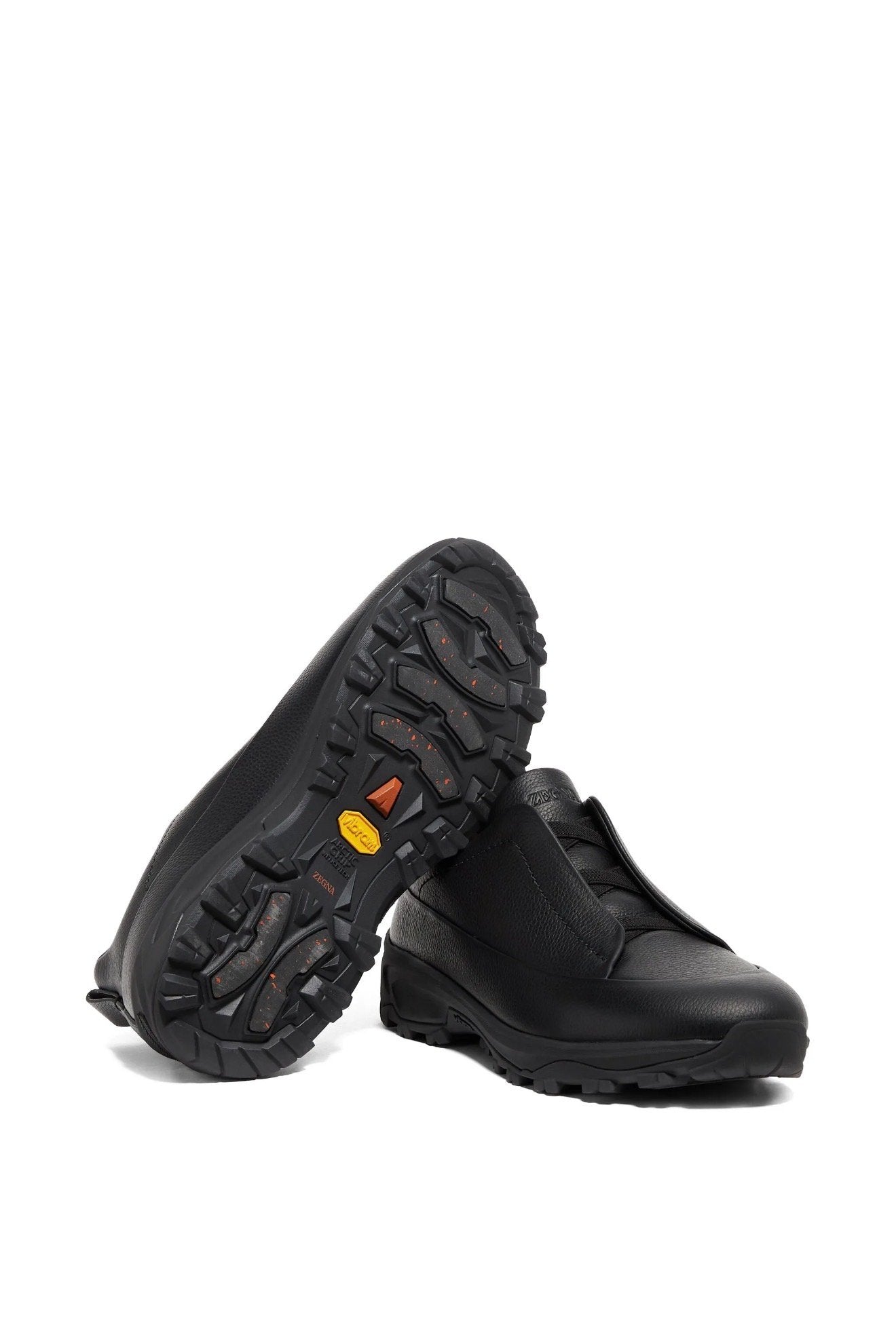 BLACK LEATHER TRIPLE STITCH™ MONTE SNEAKERS