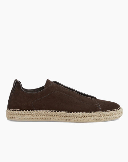 DARK BROWN SUEDE TRIPLE STITCH™ ESPADRILLES