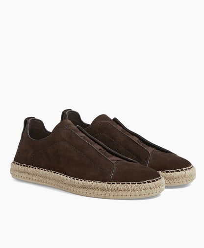 DARK BROWN SUEDE TRIPLE STITCH™ ESPADRILLES