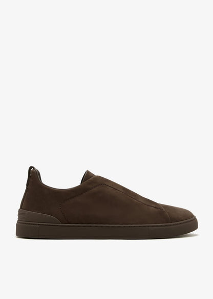DARK BROWN TRIPLE STITCH™ SECONDSKIN SNEAKERS