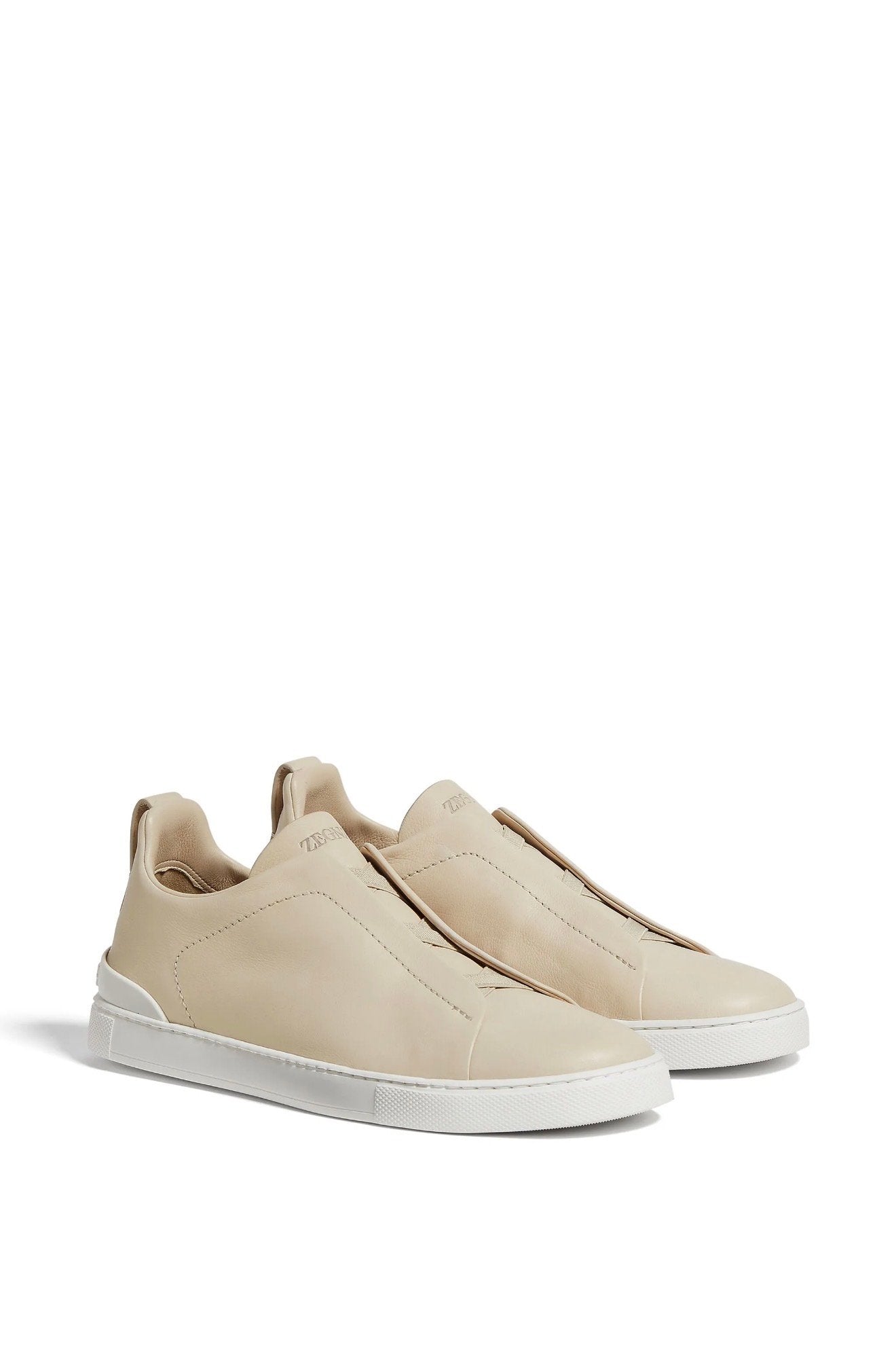 LIGHT BEIGE TRIPLE STITCH™ SECONDSKIN SNEAKERS