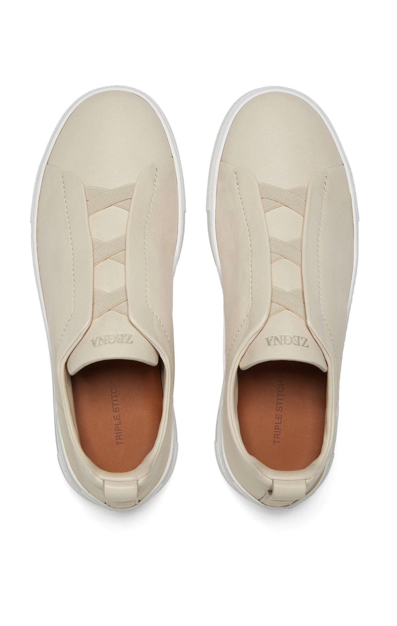 LIGHT BEIGE TRIPLE STITCH™ SECONDSKIN SNEAKERS