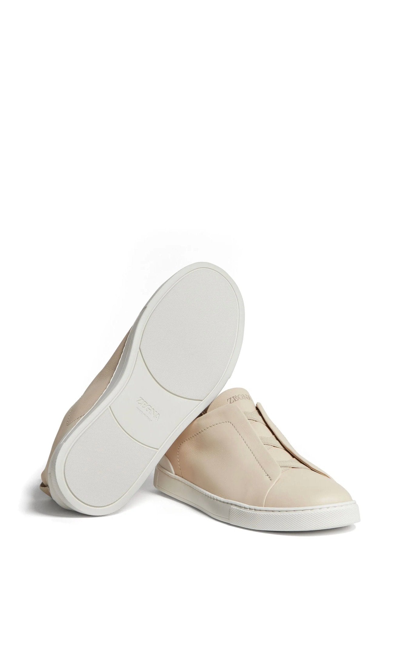 LIGHT BEIGE TRIPLE STITCH™ SECONDSKIN SNEAKERS